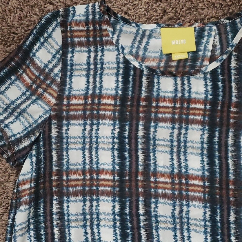 Maeve Checkered Blouse